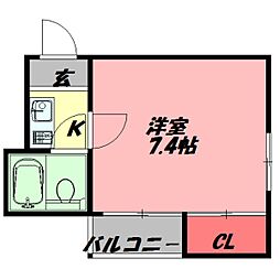 M'プラザ滝井駅前 1Kの間取図画像