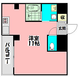 ガーデニングヒルズ守口 ワンルームの間取図画像