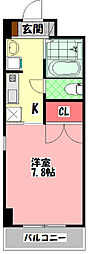 M'sFLAT 1Kの間取図画像