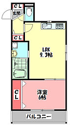 大日レジデンスエルサス 1LDKの間取図画像