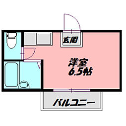 サンライズ佐太 ワンルームの間取図画像
