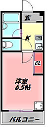 メゾンアバンテ 1Kの間取図画像