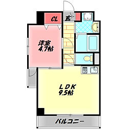 M'PLAZA門真駅前 1LDKの間取図画像