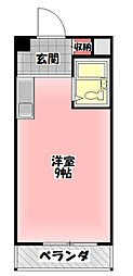 レナジア寺方 ワンルームの間取図画像