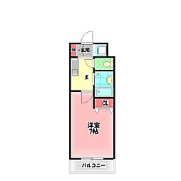 ソルテーラ旭 1Kの間取図画像