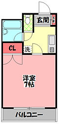 アーベントロート 1Kの間取図画像