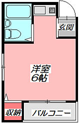 マンション古川 ワンルームの間取図画像