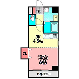 ARM21 1DKの間取図画像