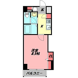 M'PLAZA守口 1Kの間取図画像