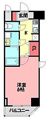 クレアート北大阪レヴァンテ 1Kの間取図画像