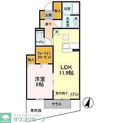ノールメゾン　I 1階1LDKの間取り