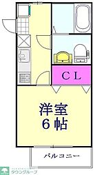 WED　COURT　Y 3階1Kの間取り