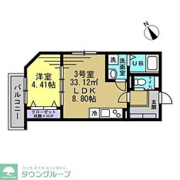 Ｐｏｌａｒｉａ　Ｍａｔｓｕｄｏ 1階1LDKの間取り