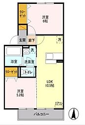 間取図画像 2LDK