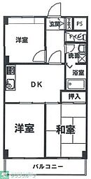 ブルームライフ市川 1階3DKの間取り
