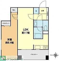 スカイグランデ京成小岩 7階1LDKの間取り