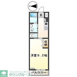 ゴールドクレスト 1Kの間取図画像