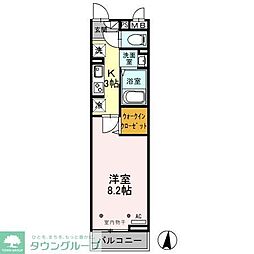コンフォート 1Kの間取図画像