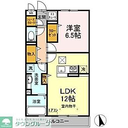 プレジャー 1LDKの間取図画像
