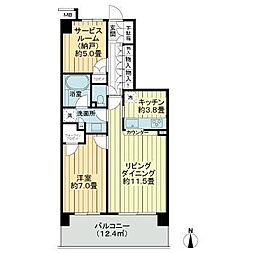 ブルーミングレジデンス南流山 1SLDKの間取図画像