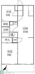 アルシュM 2LDKの間取図画像