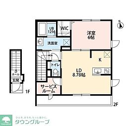 Amour Valle Fiume 1LDKの間取図画像