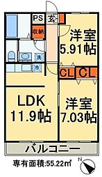 t.m.place1 2LDKの間取図画像
