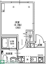 KEIAI RESIDENCE 南柏II 1Kの間取図画像