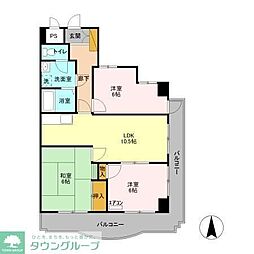 クオリティ・ダイカン 3LDKの間取図画像