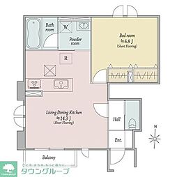 Windsor Court 1LDKの間取図画像