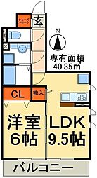 フェアリーシャトー 1LDKの間取図画像