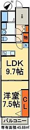 RCデザイナーズ松戸 1LDKの間取図画像