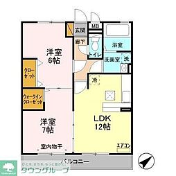 エスペランサ 2LDKの間取図画像