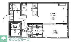 KEIAI RESIDENCE 新柏III 1LDKの間取図画像