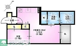 REGALEST 柏Annex 1LDKの間取図画像