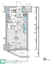 メインステージ松戸 1Kの間取図画像