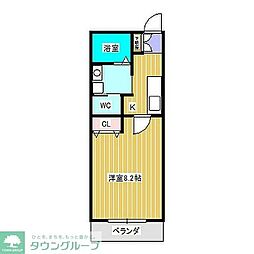 ヒューマンパレス新松戸5 1Kの間取図画像