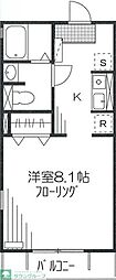 北松戸パルコート 1Kの間取図画像