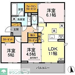 Maison Amie A 3LDKの間取図画像