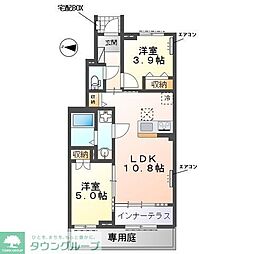 コリーヌ 2LDKの間取図画像