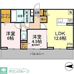 ファミリアエテルナ 2LDKの間取図画像