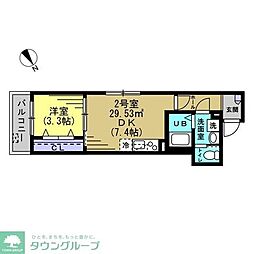 SR松戸 1DKの間取図画像