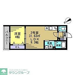 レアリゼ松戸 1LDKの間取図画像