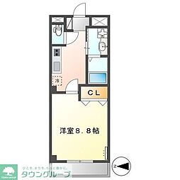 メゾンビブレ 1Kの間取図画像