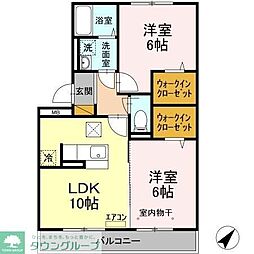 グレイス 2LDKの間取図画像