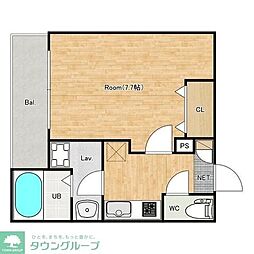 ジーメゾン柏若葉町エスト 1Kの間取図画像