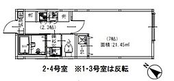 Villa中国分 1Kの間取図画像