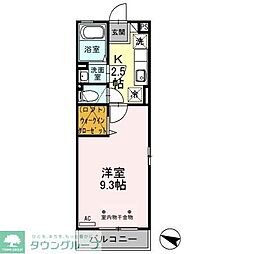 エスペランサ 1Kの間取図画像