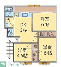 源七第一コーポラス 3DKの間取図画像
