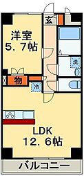 KalmiaEast 1LDKの間取図画像